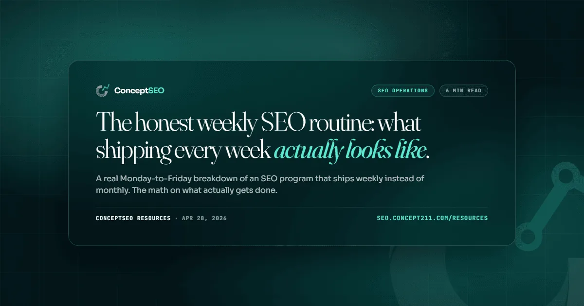 Article · Weekly SEO Routine