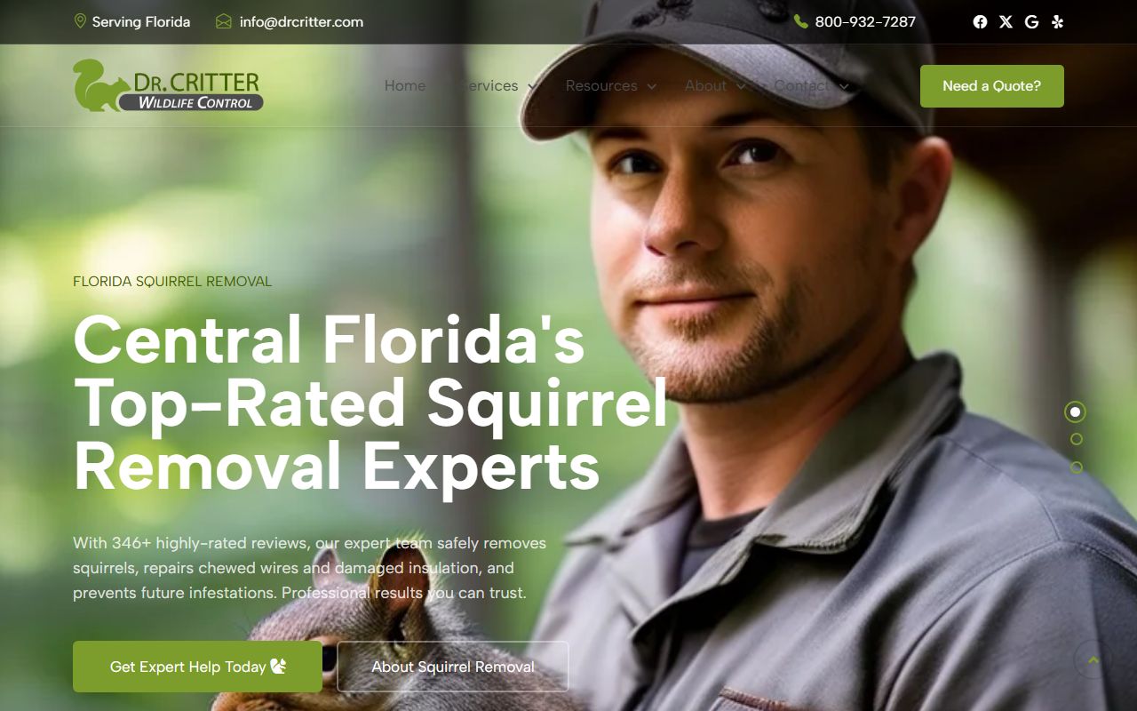 drcritter.com homepage screenshot